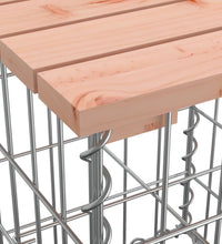 Gartenbank mit Gabione Massivholz Douglasie