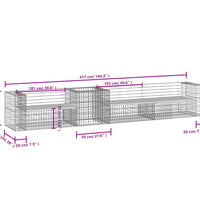 Gartenbank mit Gabione Massivholz Douglasie