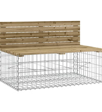 Gartenbank aus Gabionen 287x71x65,5 cm Kiefernholz Imprägniert