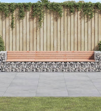 Gartenbank aus Gabionen 347x71x65,5 cm Massivholz Douglasie