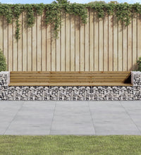 Gartenbank aus Gabionen 347x71x65,5 cm Kiefernholz Imprägniert