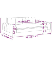 Kindersofa Dunkelgrau 90x53x30 cm Stoff