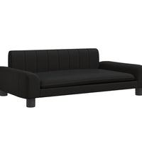 Kindersofa Schwarz 90x53x30 cm Kunstleder