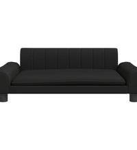 Kindersofa Schwarz 90x53x30 cm Kunstleder