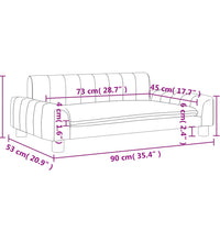 Kindersofa Schwarz 90x53x30 cm Kunstleder