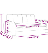 Kindersofa Dunkelgrau 70x45x30 cm Stoff