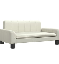 Kindersofa Creme 70x45x30 cm Kunstleder