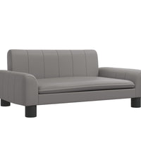 Kindersofa Grau 70x45x30 cm Kunstleder