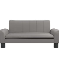 Kindersofa Grau 70x45x30 cm Kunstleder