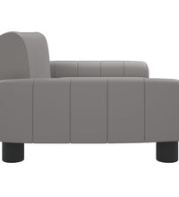 Kindersofa Grau 70x45x30 cm Kunstleder