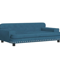 Kindersofa Blau 90x53x30 cm Samt