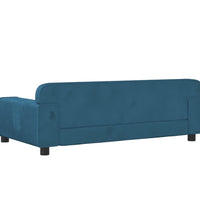 Kindersofa Blau 90x53x30 cm Samt