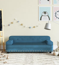 Kindersofa Blau 90x53x30 cm Samt