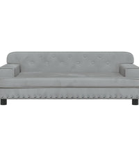 Kindersofa Hellgrau 90x53x30 cm Samt