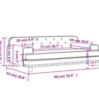 Kindersofa Hellgrau 90x53x30 cm Samt