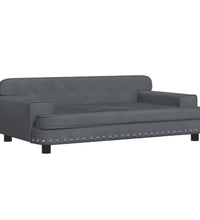 Kindersofa Dunkelgrau 90x53x30 cm Samt