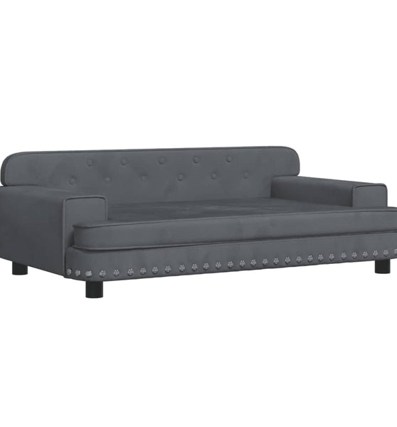 Kindersofa Dunkelgrau 90x53x30 cm Samt