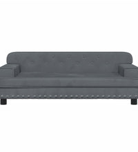 Kindersofa Dunkelgrau 90x53x30 cm Samt