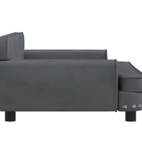 Kindersofa Dunkelgrau 90x53x30 cm Samt