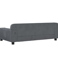 Kindersofa Dunkelgrau 90x53x30 cm Samt