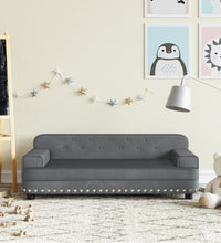 Kindersofa Dunkelgrau 90x53x30 cm Samt