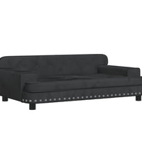 Kindersofa Schwarz 90x53x30 cm Samt