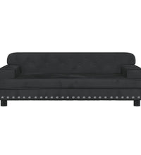 Kindersofa Schwarz 90x53x30 cm Samt