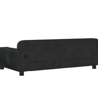 Kindersofa Schwarz 90x53x30 cm Samt