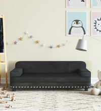 Kindersofa Schwarz 90x53x30 cm Samt