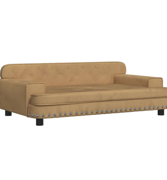 Kindersofa Braun 90x53x30 cm Samt