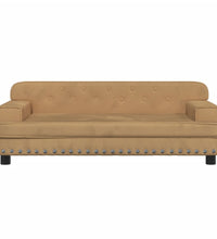 Kindersofa Braun 90x53x30 cm Samt