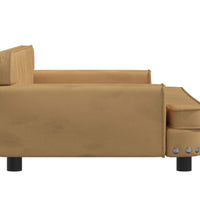 Kindersofa Braun 90x53x30 cm Samt