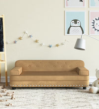 Kindersofa Braun 90x53x30 cm Samt