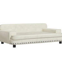 Kindersofa Creme 90x53x30 cm Samt