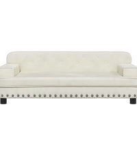 Kindersofa Creme 90x53x30 cm Samt