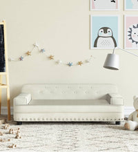 Kindersofa Creme 90x53x30 cm Samt