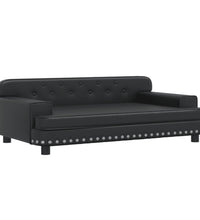 Kindersofa Schwarz 90x53x30 cm Kunstleder