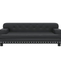 Kindersofa Schwarz 90x53x30 cm Kunstleder