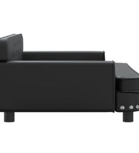 Kindersofa Schwarz 90x53x30 cm Kunstleder