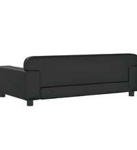 Kindersofa Schwarz 90x53x30 cm Kunstleder