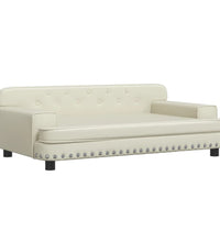 Kindersofa Creme 90x53x30 cm Kunstleder