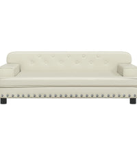 Kindersofa Creme 90x53x30 cm Kunstleder