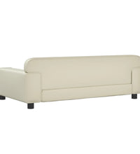 Kindersofa Creme 90x53x30 cm Kunstleder