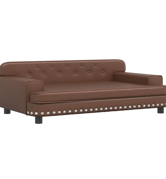 Kindersofa Braun 90x53x30 cm Kunstleder