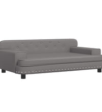 Kindersofa Grau 90x53x30 cm Kunstleder