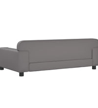 Kindersofa Grau 90x53x30 cm Kunstleder