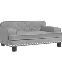 Kindersofa Hellgrau 70x45x30 cm Samt