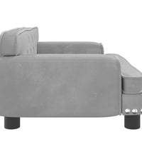 Kindersofa Hellgrau 70x45x30 cm Samt