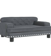 Kindersofa Dunkelgrau 70x45x30 cm Samt