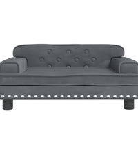 Kindersofa Dunkelgrau 70x45x30 cm Samt